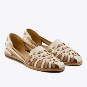 NWOT Nisolo Women's Huarache Sandal Bone/Almond Colorblock, Size 7.5